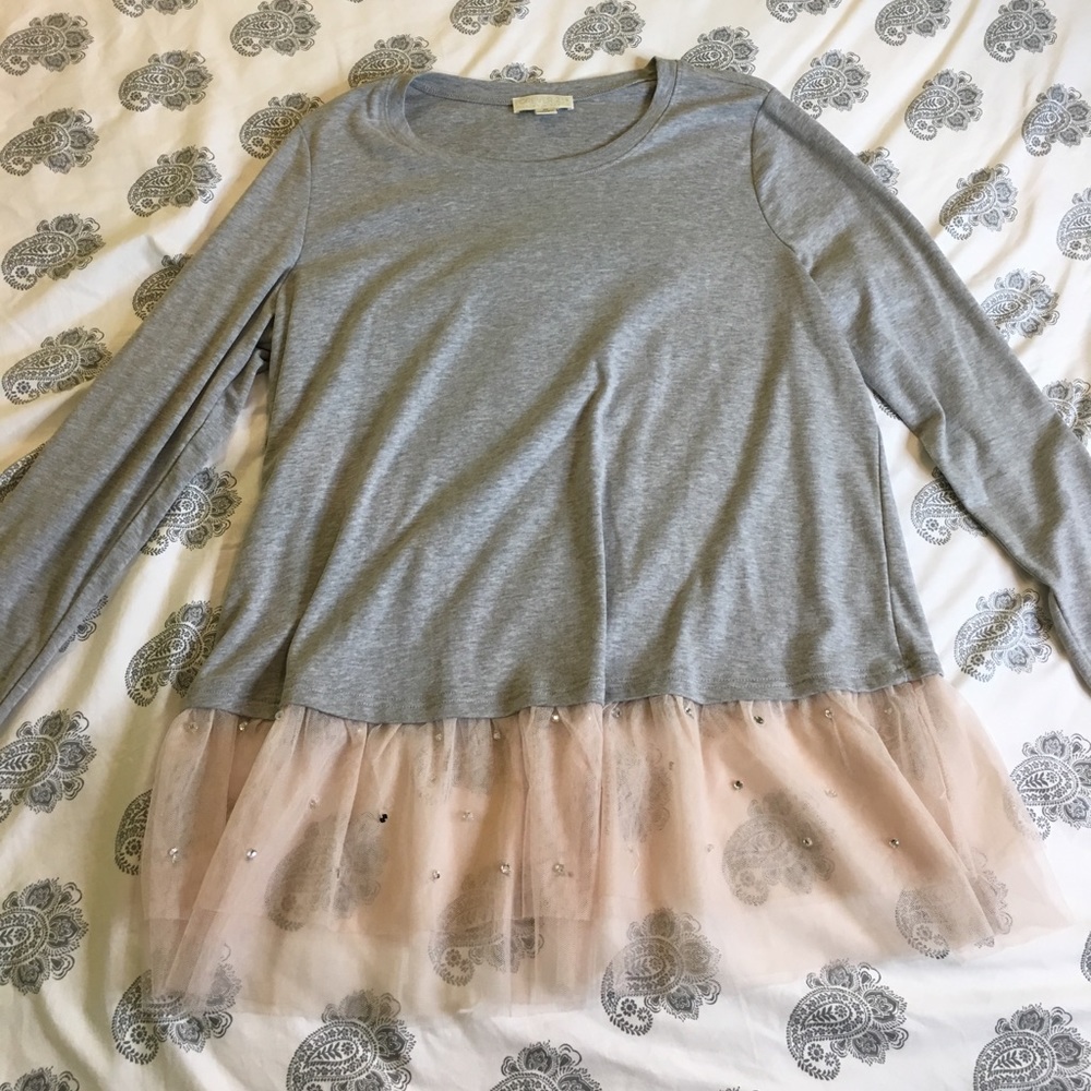 🍾Champaign Pink Tulle Tunic 🎀