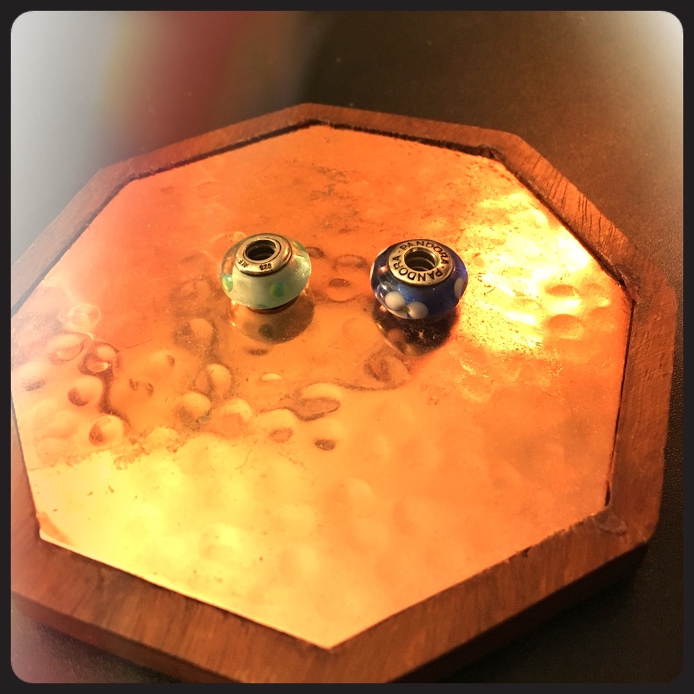 Two Pandora Glass Charms