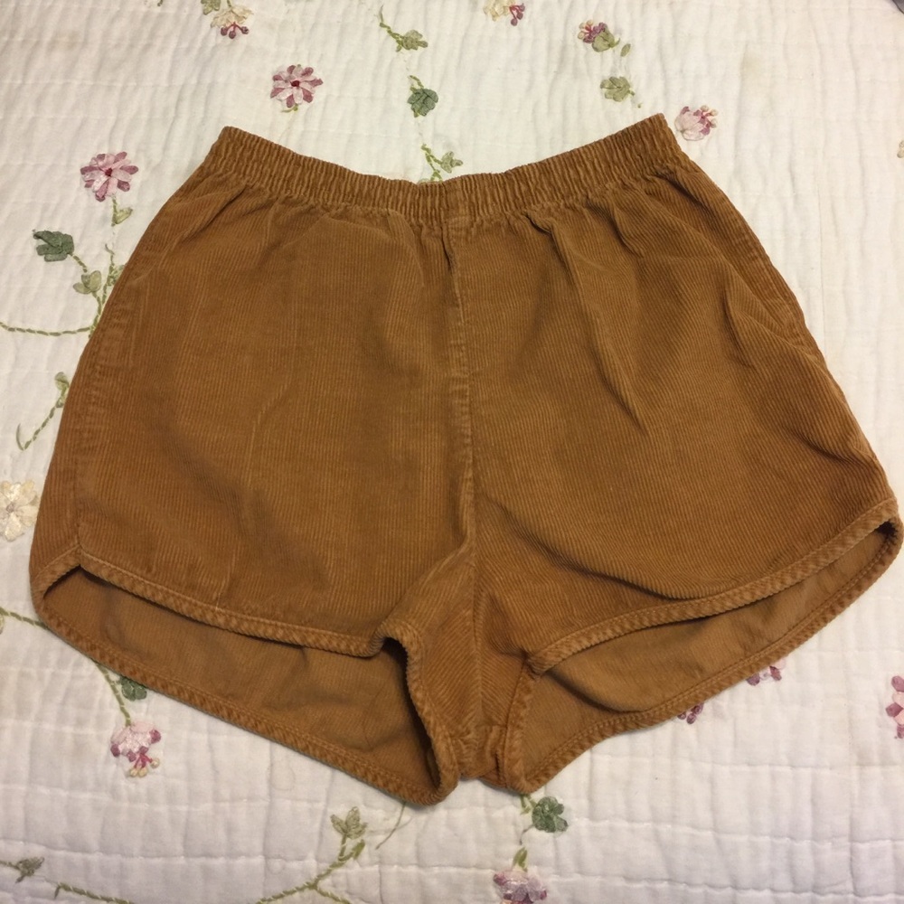 High waist corduroy shorts