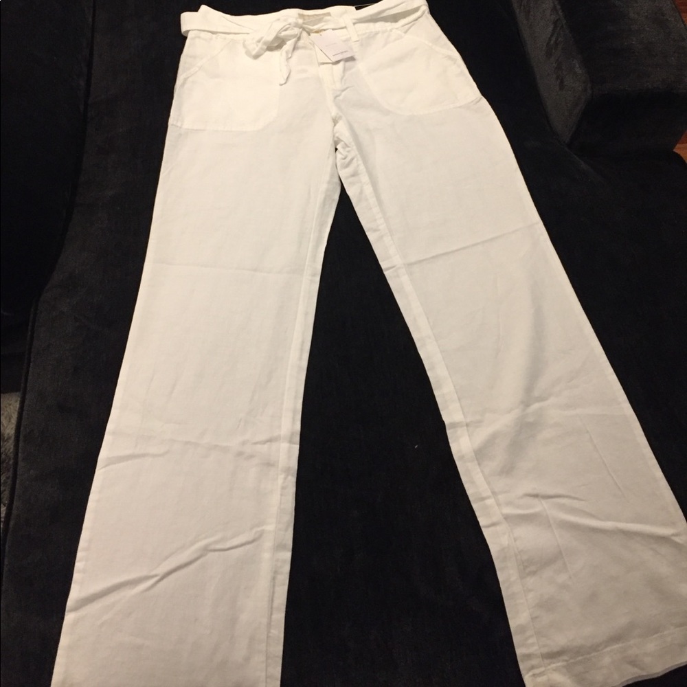 Linen-cotton, laid back summer slacks.