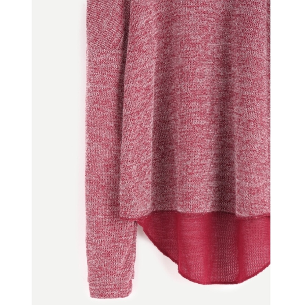 LAST ONECasual Cold Shoulder High/Low Sweater - Picture 4 of 4