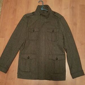 Mens Express large wool peacoat