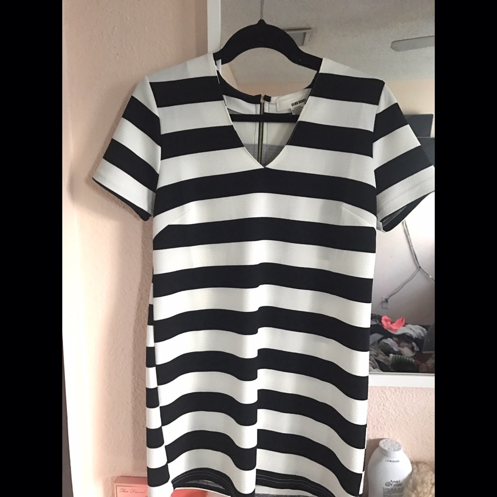 Black and white striped dress NEW and never used