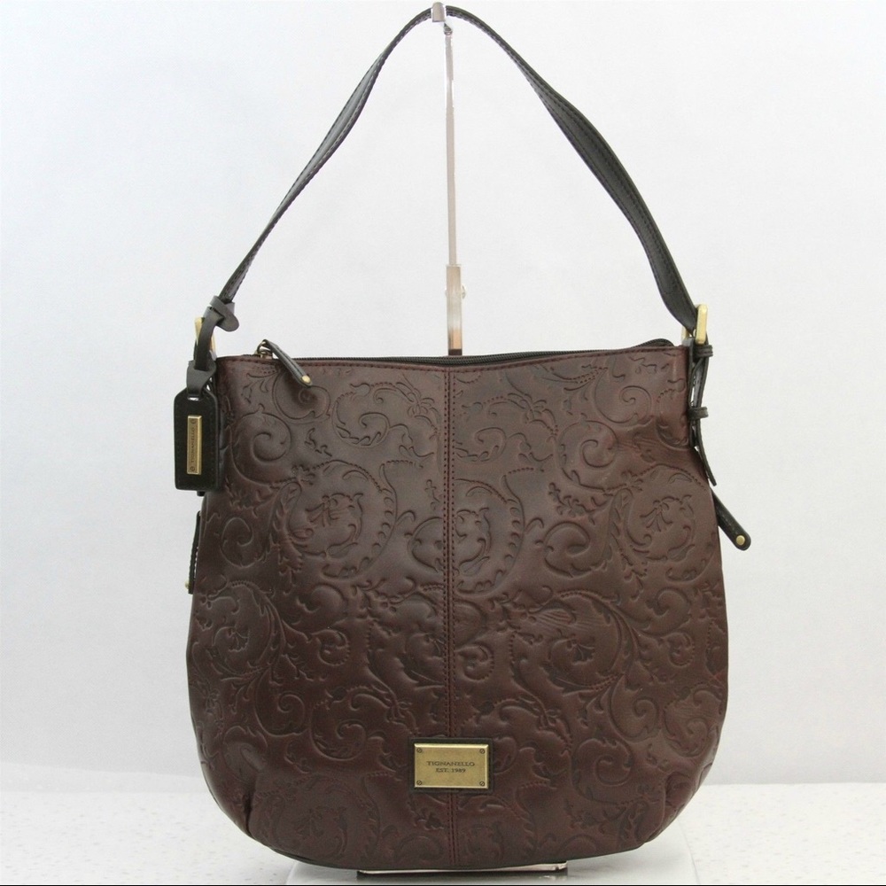 Tignanello NWT brown leather hobo