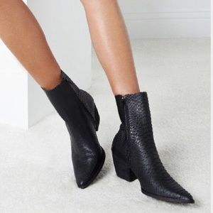 Black Snake Skin Boots