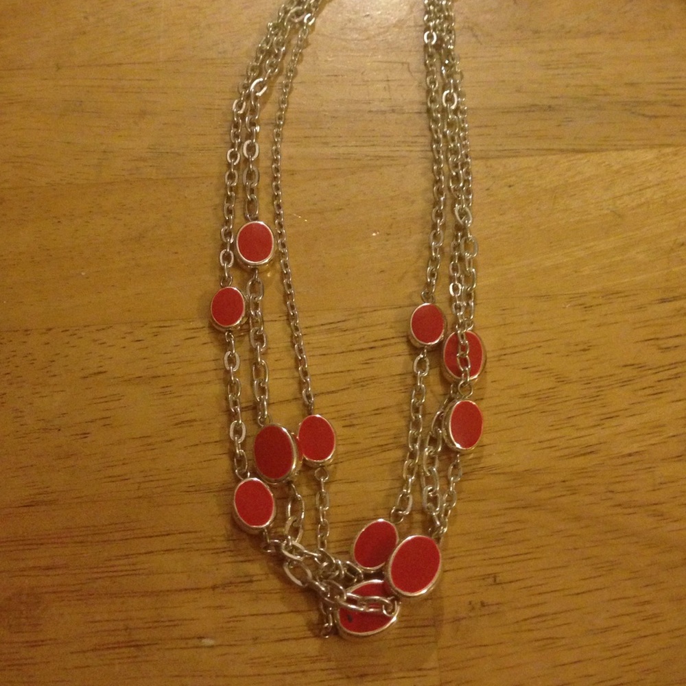 Enamel 3 strand necklace