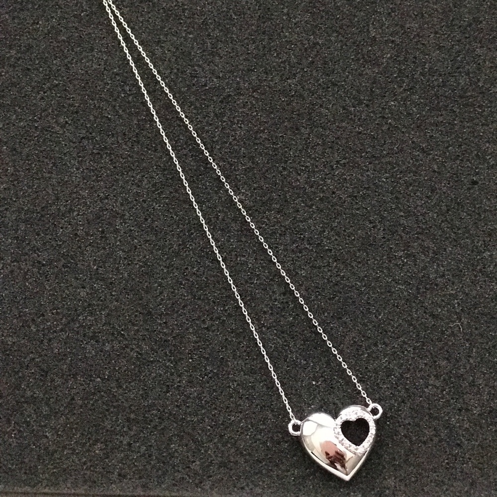 Lia Sophia Silver  Heart necklace