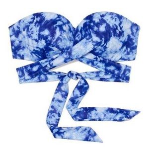 VS Pink Cloud Tie Dye Wrap Swim Top