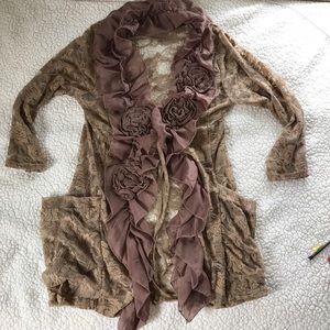 👜Light Brown Lace Jacket👜