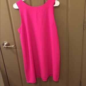 Hot pink shift dress