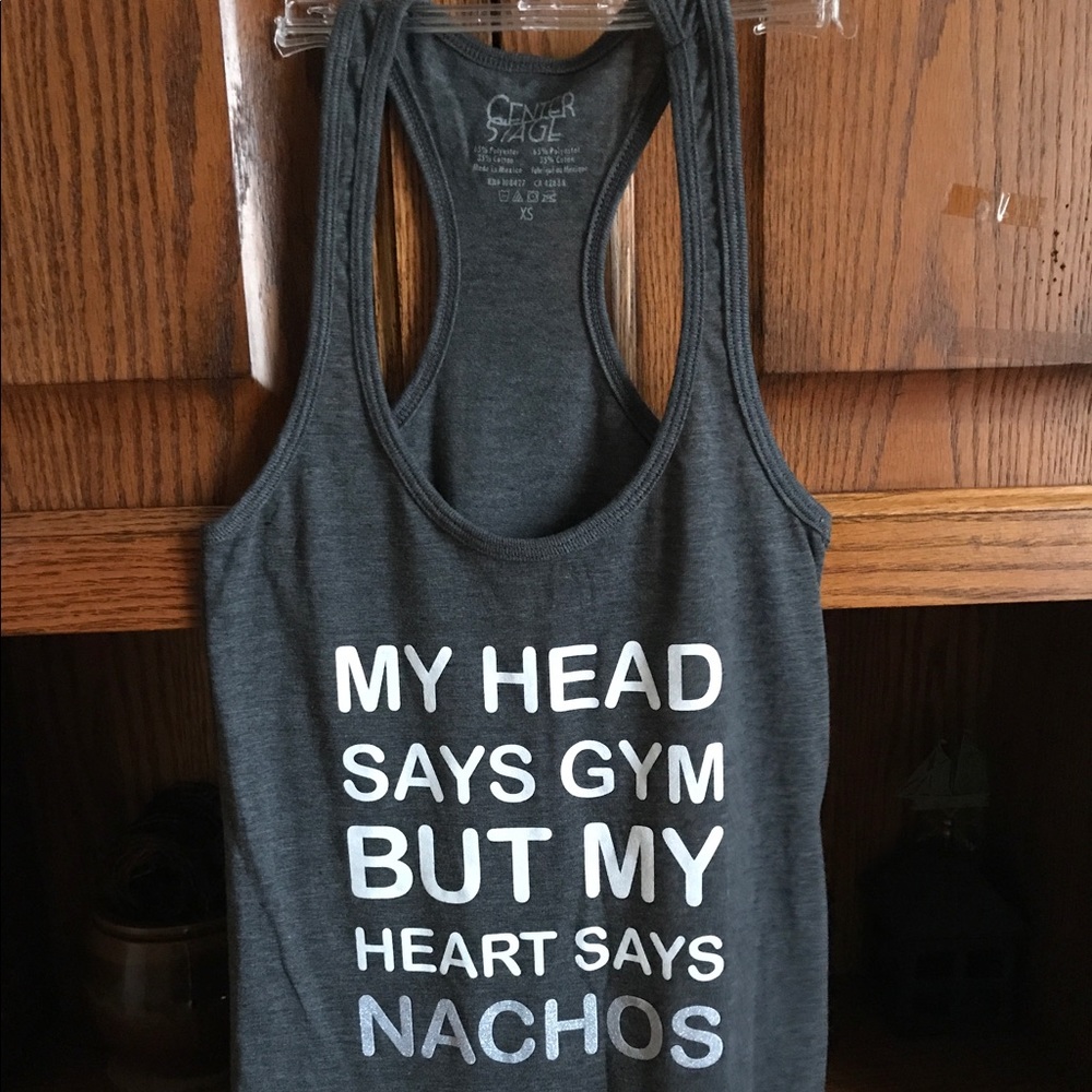 Sleeveless Athletic Tank T-shirt Ladies XS Gray