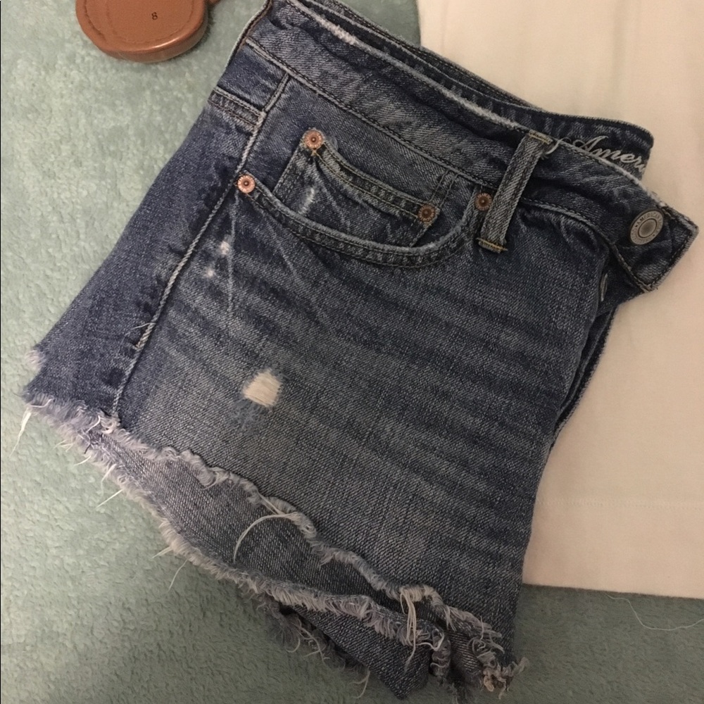 American eagle blue denim shortie