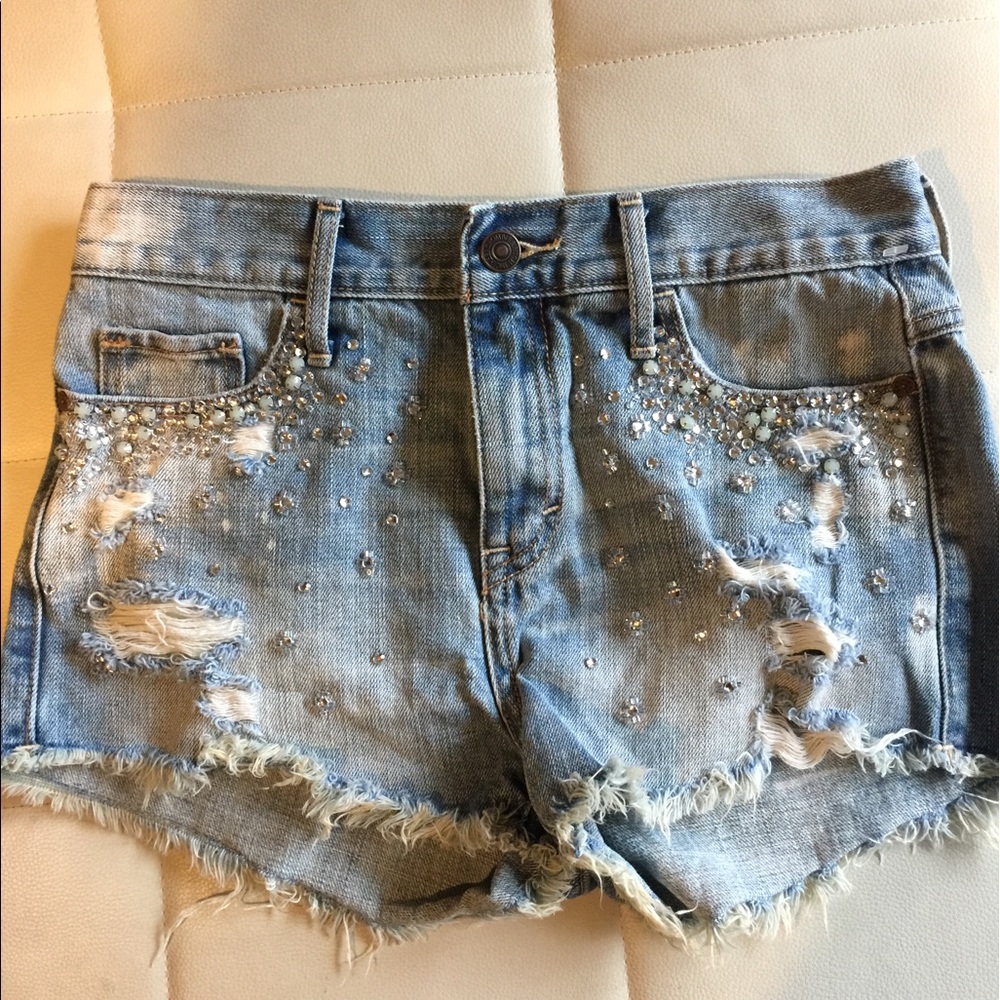 Abercrombie & Fitch rare jeweled cut off shorts