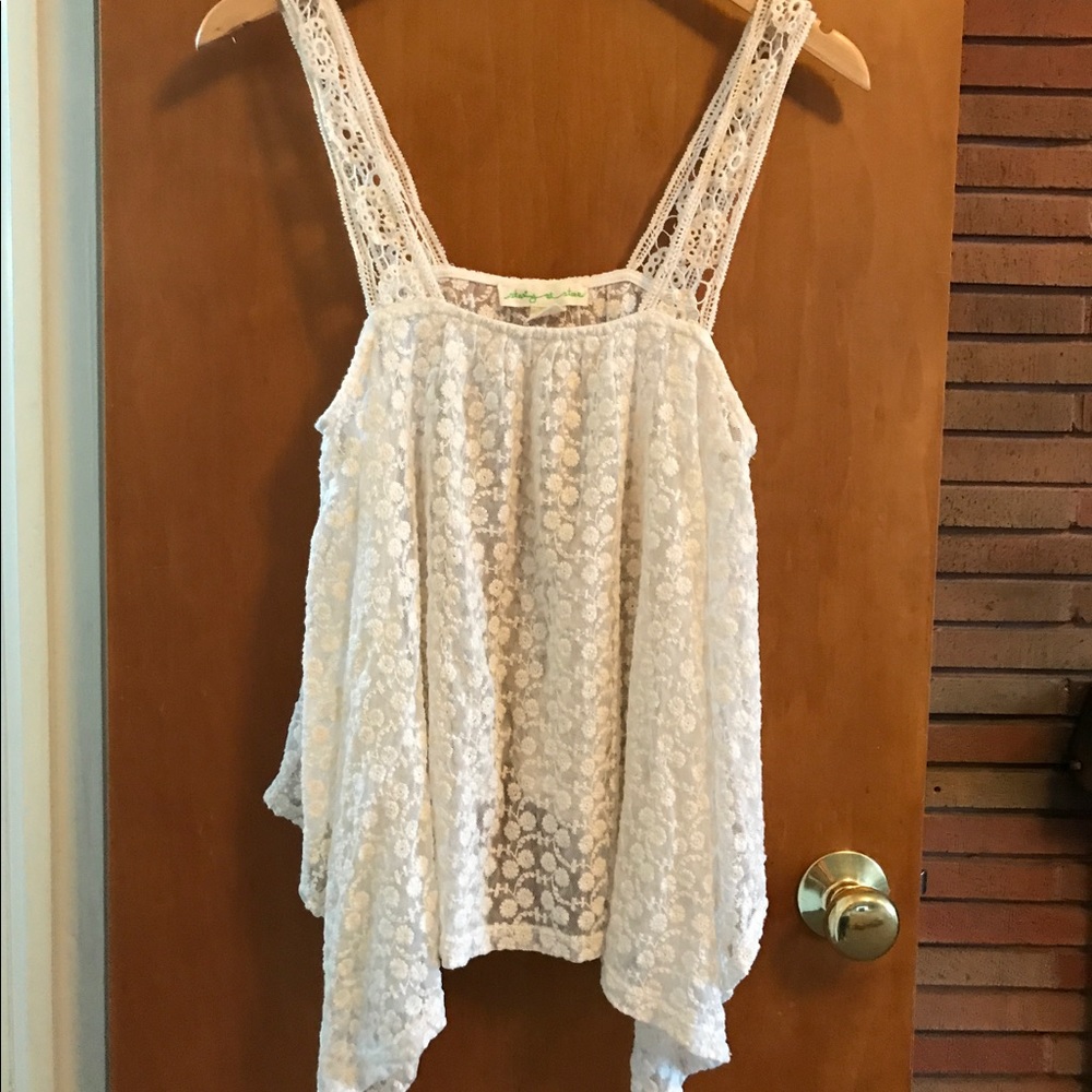 Anthropologie Lace Crochet Tank