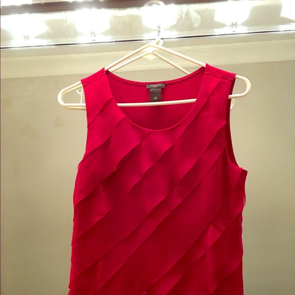 Red Ruffle Top