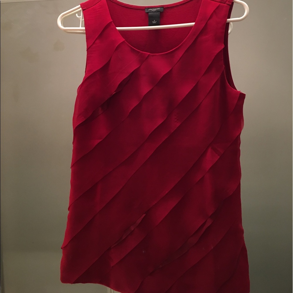 Red Ruffle Top - Picture 2 of 4