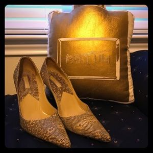 Michael Kors Embossed Pointed-Toe Pumps