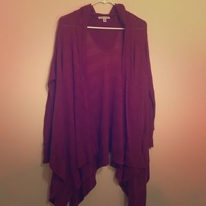 red cardigan