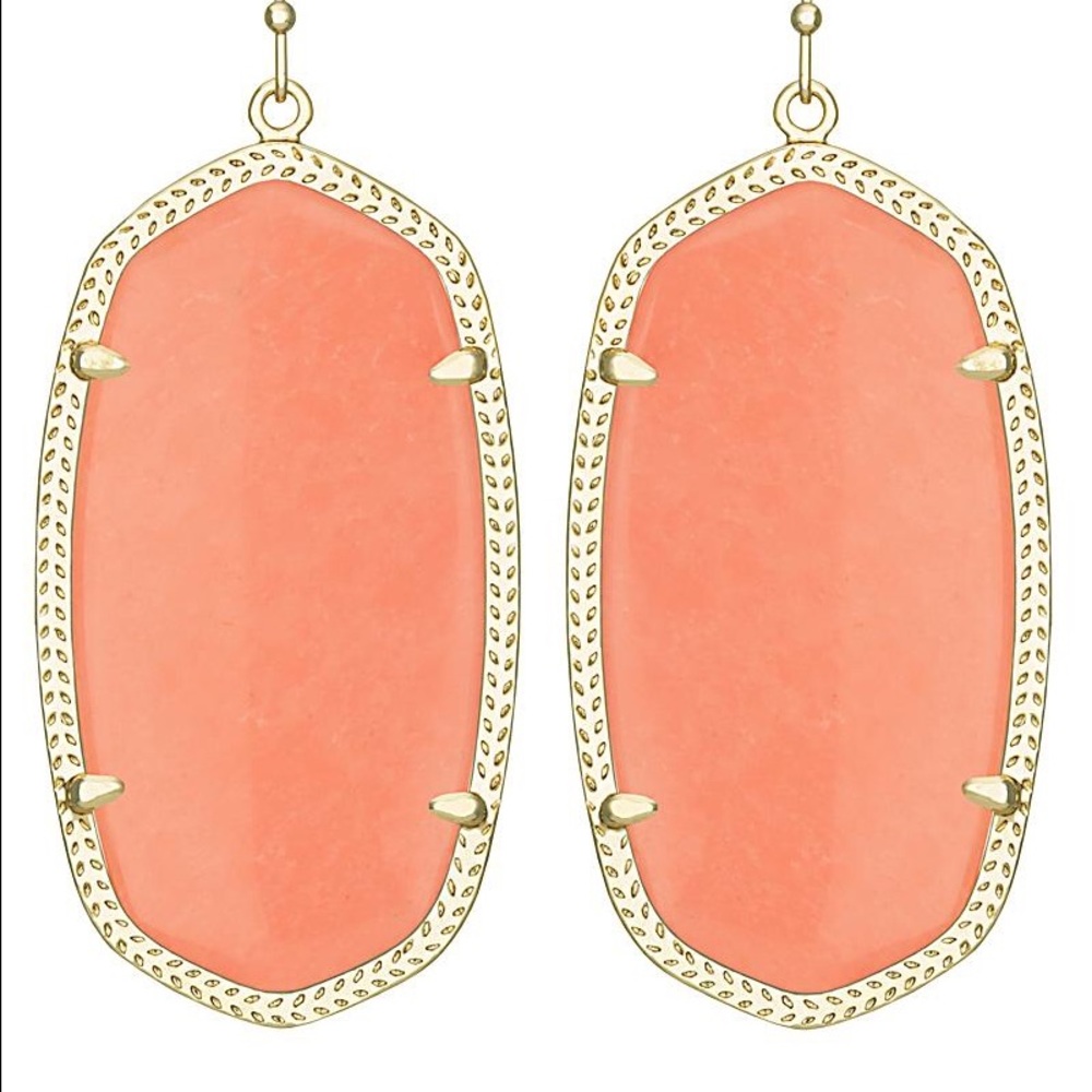 Kendra Scott Danielle earrings Coral w/Gold