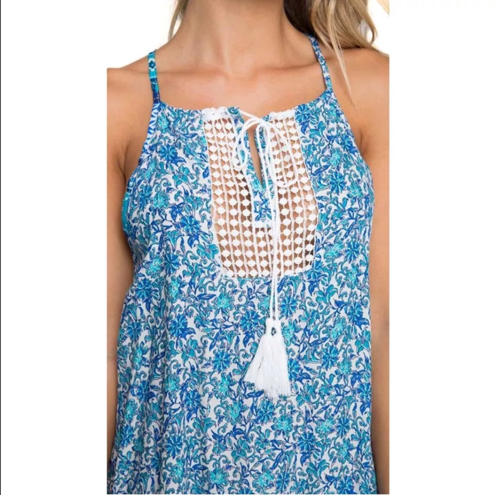 Cotton Tassel Sleeveless Boho Beach Dress/Coverup - Picture 4 of 4