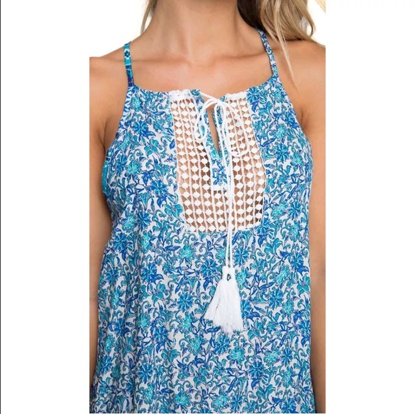 Cotton Tassel Sleeveless Boho Beach Dress/Coverup - Picture 4 of 4