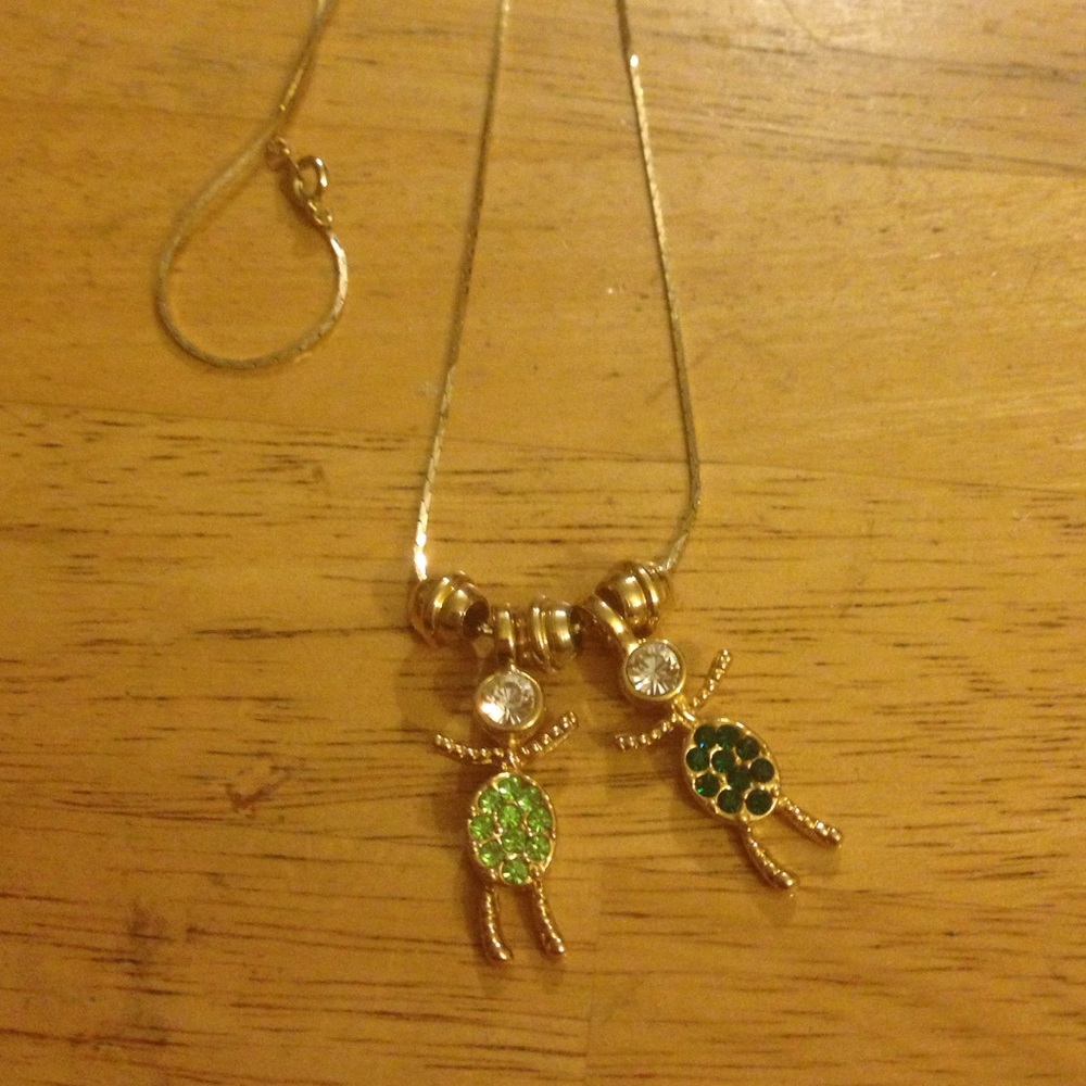 Rhinestone family necklace