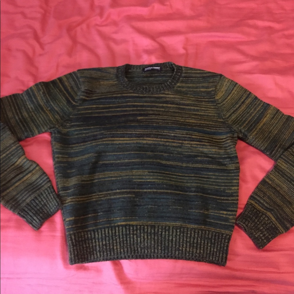Cropped green American apparel sweater