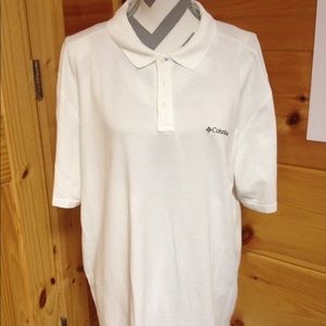 Columbia omni shade white polo shirt XL