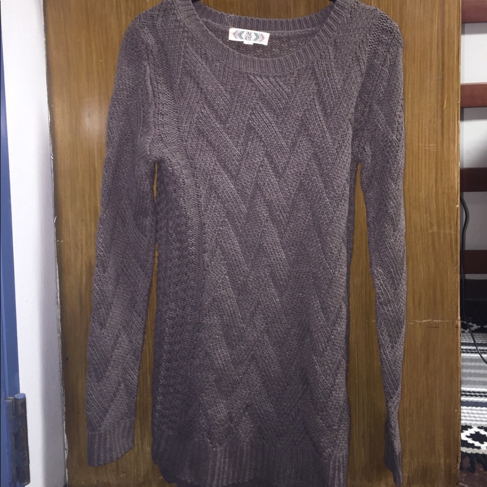 Brown knitted sweater