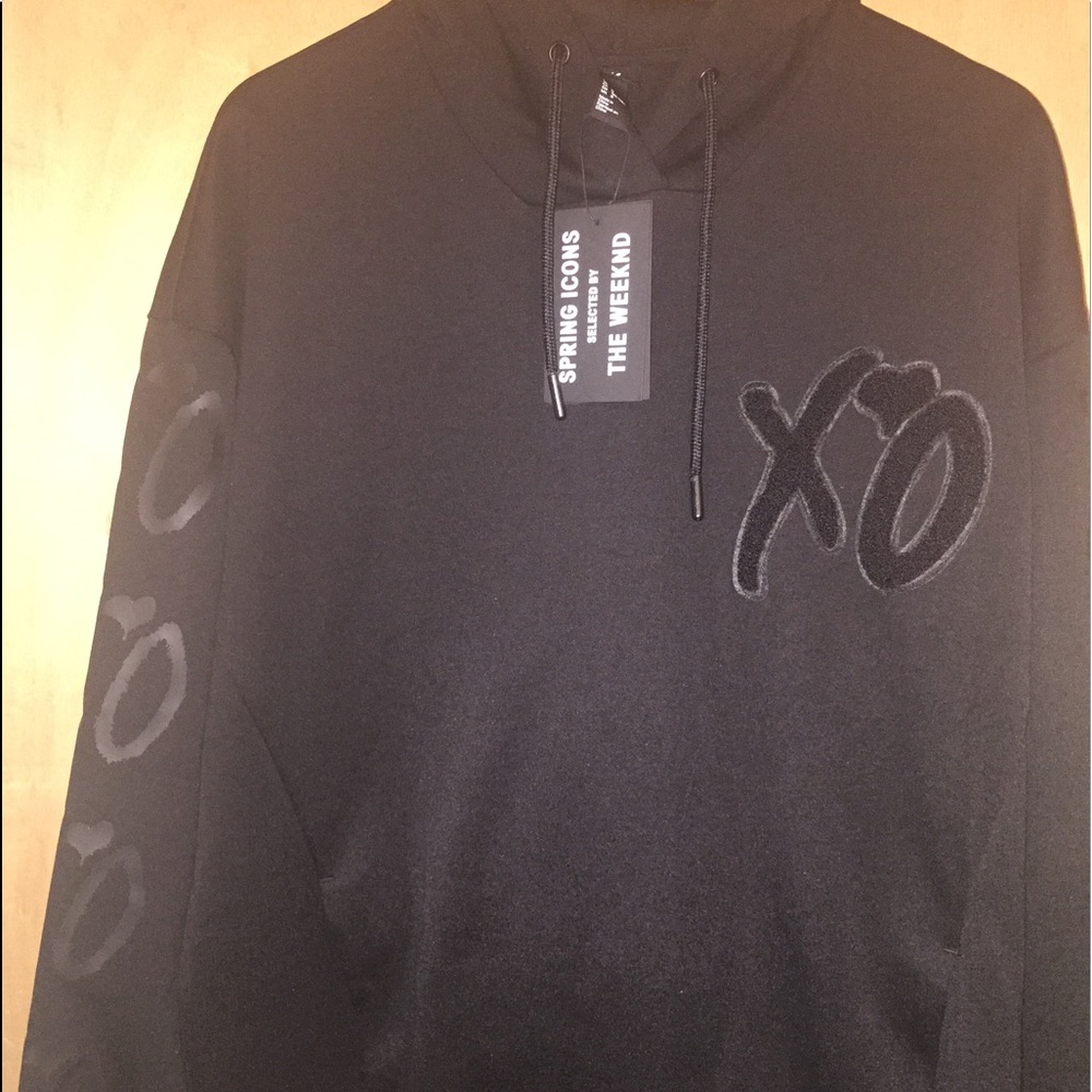 The Weeknd x HM black XO hoodie