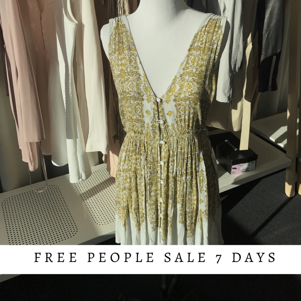 NWT free people floral tunic dress sz S