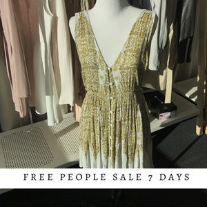 NWT free people floral tunic dress sz S