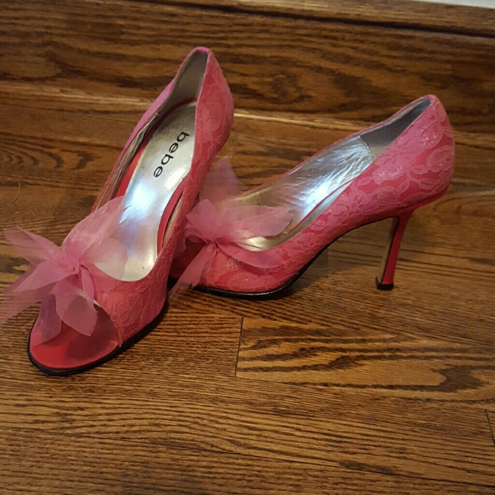 bebe High Heel Peep Toe Shoes