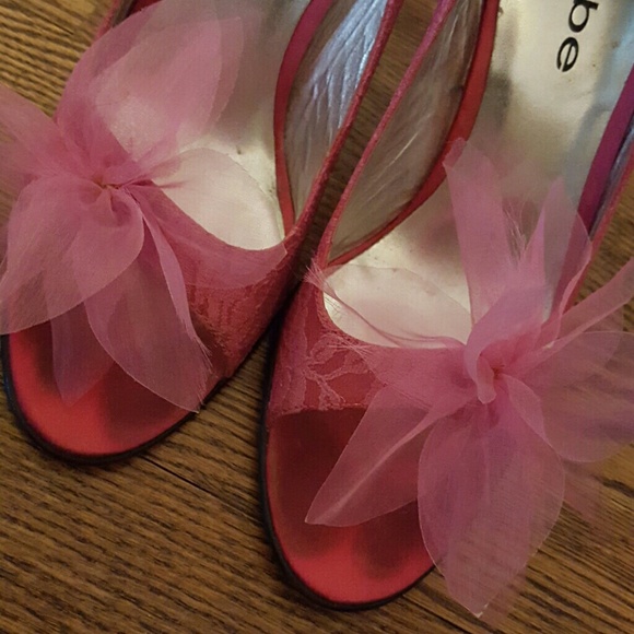 bebe High Heel Peep Toe Shoes - Picture 5 of 5