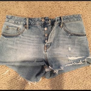PacSun shorts light jean mid rise