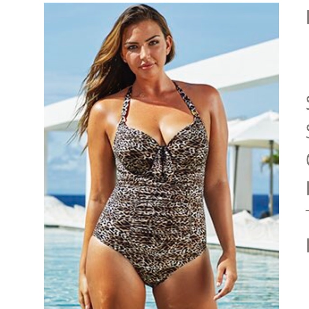 One piece cheetah print swimsuit