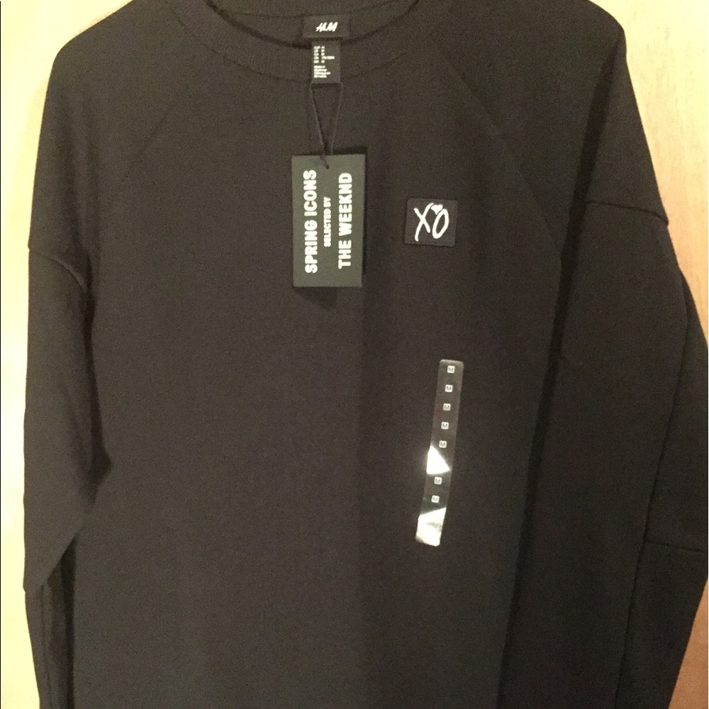 The Weeknd x HM black xo sweater Medium