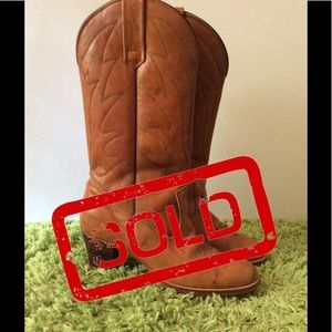 Vintage Cowboy Western Leather Boots Size 7