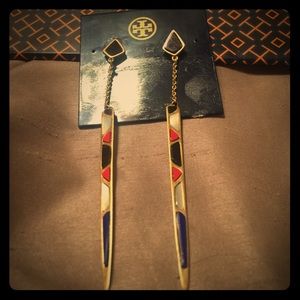 Tory Burch Stone Inlay Earrings