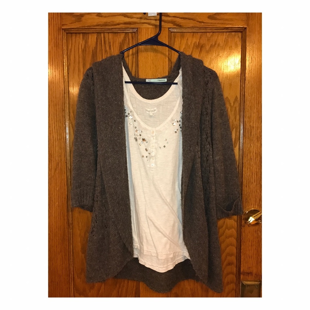 Brown nit  cardigan