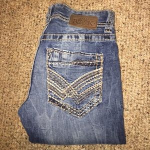 Mens Buckle Black Fit 3 Straight Leg