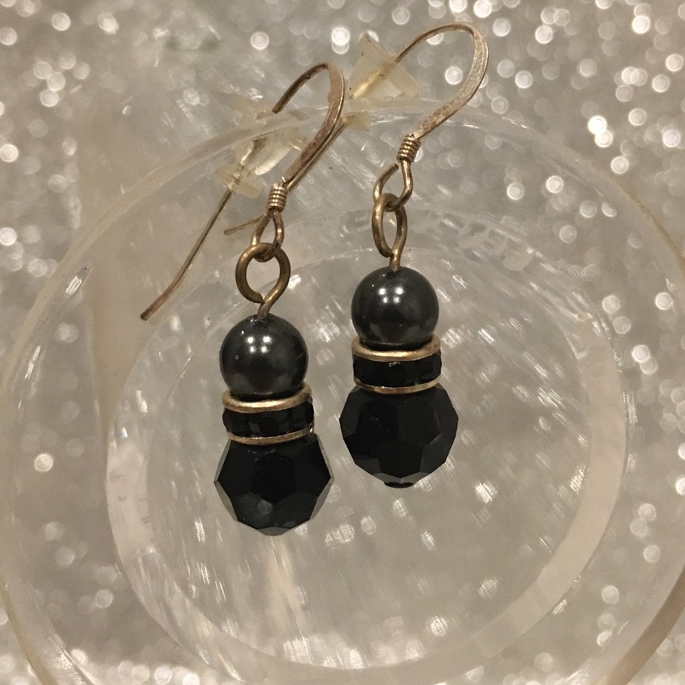 Artist Made Sterling Silver & Pearl Drop Earrings