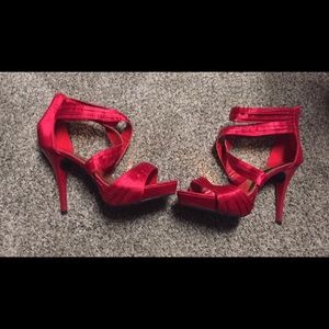 Allure strappy red heels