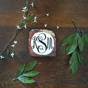 Personalized Monogram Wood Slice