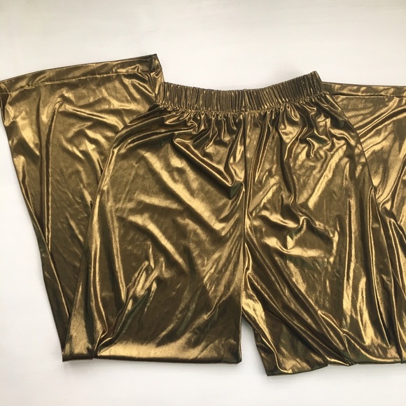 American Apparel Pants - Gold Glitz n' Glam High-Waisted Palazzos American Apparel Pants - Gold Glitz n' Glam High-Waisted Palazzos