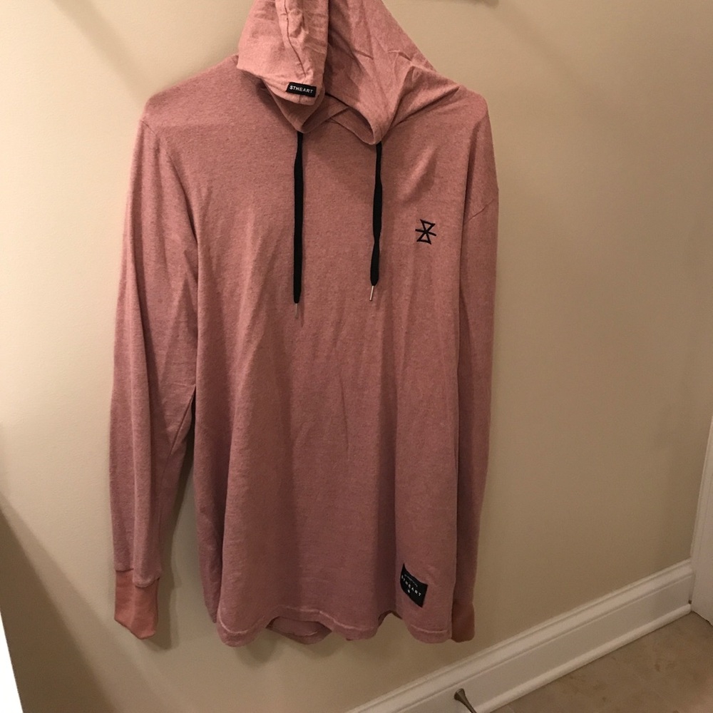 Stheart Pink Long Shirt Hoodie
