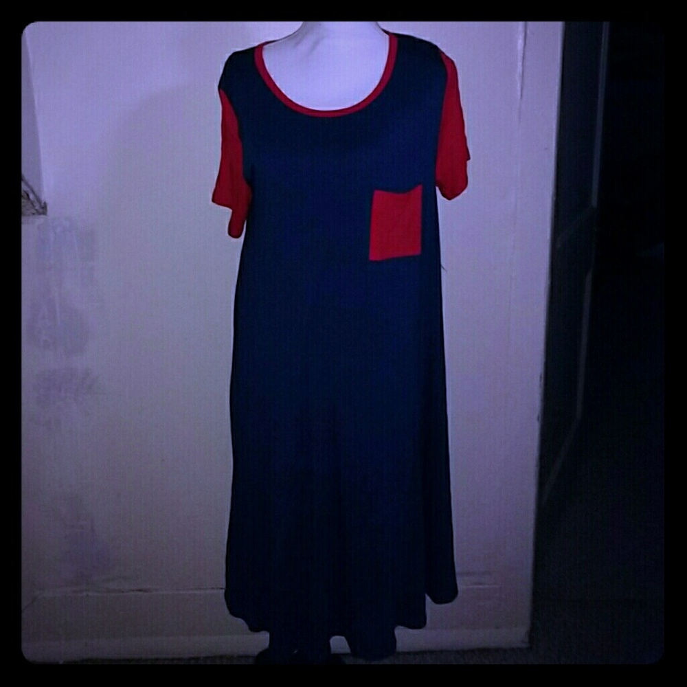 LulaRoe NWT Blue and Red Carly