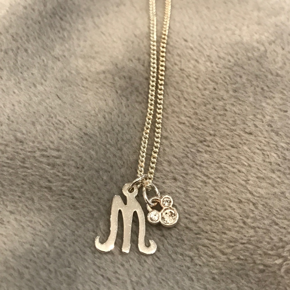 Disney necklace with "M"