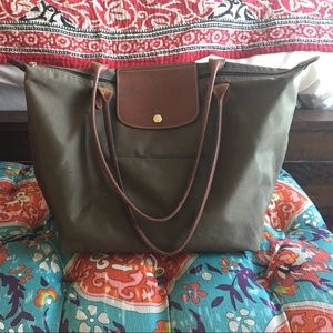 Dark green Longchamp bag