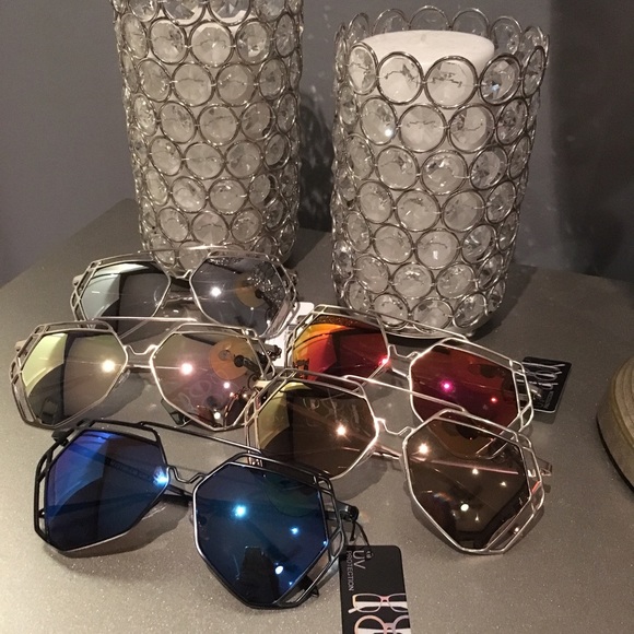 Last 1 (1st pic)! Hexagon mirrored aviator sunnies - Picture 3 of 8